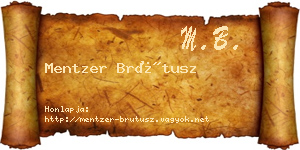 Mentzer Brútusz névjegykártya
